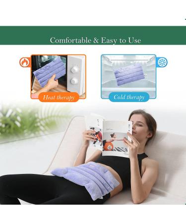 Romfox Microwavable Heating Pad - Pain Relief for Cramps, Muscles, Joints, Back, Neck & Shoulders - Hot/Cold Therapy Pillow (Purple/Lavender Scented) - Buy Online on GoSupps.com