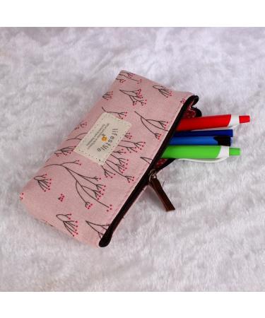 Shop Mingze 4-Piece Canvas Pen & Pencil Set | Fresh Flower Pattern | Stylish Stationery & Cosmetic Pockets - International Shipping - Buy Online on GoSupps.com