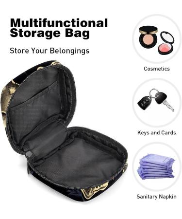 Anna Cowper Skull Flower Retro Sanitary Napkin Storage Bag - Multi-colored Period Pouch for Women and Teen Girls - Buy Online on GoSupps.com