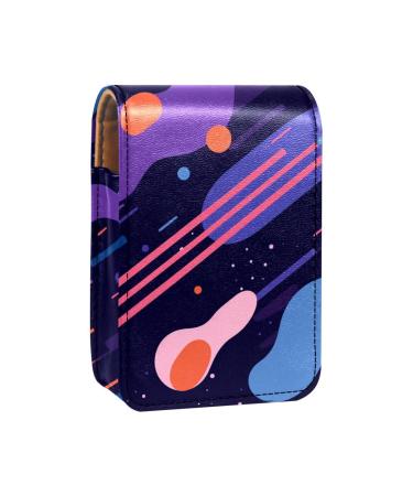Travel Lipstick Organizer Case Lipstick Case Portable Makeup Bag With Mirror Abstract Colorful Pattern Z709a0zpud