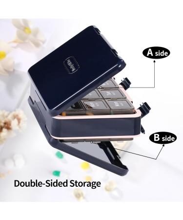 Weekly Pill Organizer for 7 Days | Travel Double-Sided Pill Box | 3 Times a Day Medicine Organizer | Vitamin & Fish Oil Holder - Buy Online on GoSupps.com