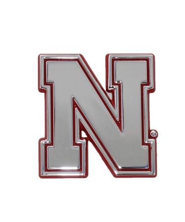 University of Nebraska METAL Auto Emblem with Red Trim (Iron N) - Buy Online on GoSupps.com