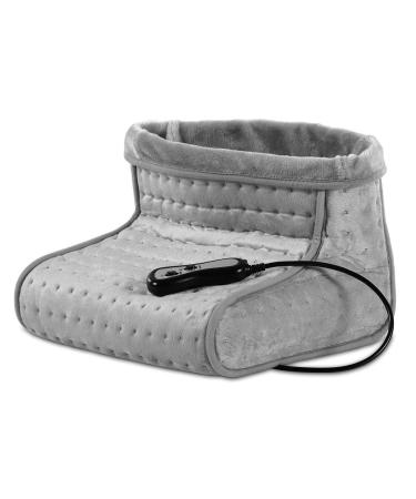 Electric foot warmer with massage foot massager with heat function washable 2 levels grey