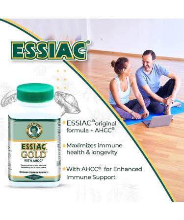 Essiac Gold Extract with AHCC Supplement - Immune Support & Antioxidant Blend - 60 Capsules - Buy Online on GoSupps.com