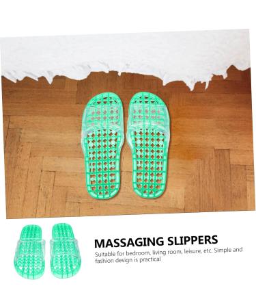 MAGICLULU 2 Pairs Slippers Quick Drying Shower Slippers Green Home Indoor Slippers Non Dorm Shoes Gym Foot Spa Soak Tub Shower Footware Massaging Travel Pvc Household Plastic Barrel 23x9cm 6x3pcs Greenx3pcs - Buy Online on GoSupps.com