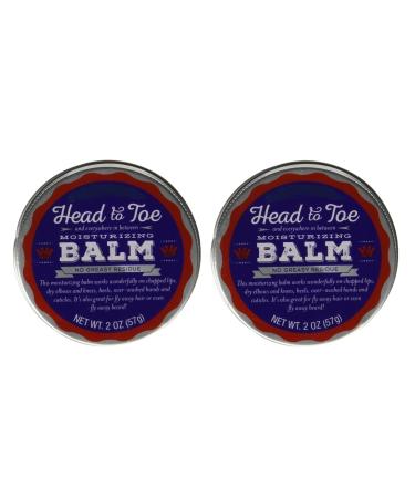 Head to Toe Moisturizing Balm without Greasy Residue 2oz/57g Pack of 2