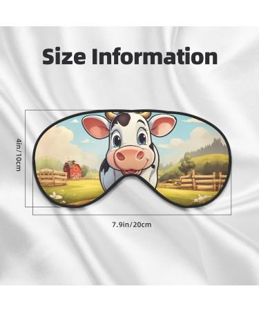 Cartoon Milk Cow Print Unisex Sleep Mask | Double-Sided Eye Mask for Sound Sleep & Skin Care - Buy Online on GoSupps.com