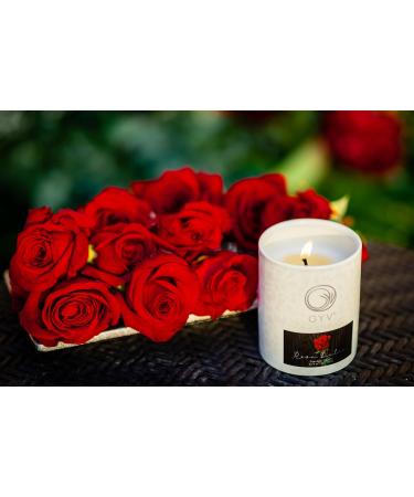 Rosa Dulce Candle - Premium 9oz Coconut Wax Home Scented Candle | Decorative Ceramic Jar | Aromatherapy with Citrus Rose Jasmine & Amber - Buy Online on GoSupps.com