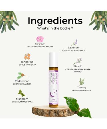 Benatu Bedtime Essential Oil Roll On - Tangerine Lavender Marjoram - Travel Size Aromatherapy Relaxation Gift for Women & Men - 10ml - Buy Online on GoSupps.com