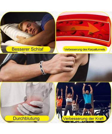 HAQI Titanium Magnetic Bracelet for Men | Magnetic Therapy Arthritis Bracelet with Strong Magnetism & Blue Carbon Fiber - International Shipping Available - Buy Online on GoSupps.com