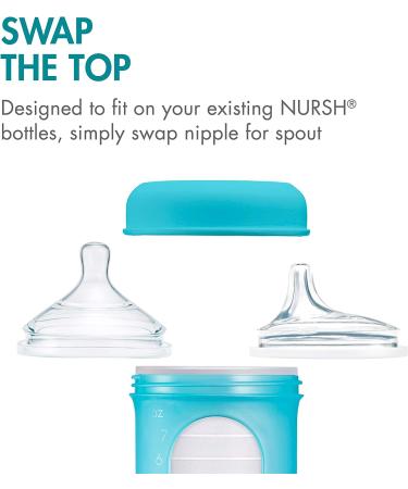 Boon NURSH Silicone Sippy Cup Lid 6 Months+ (Pack of 3) - 1L Capacity - 3 Count - Buy Online on GoSupps.com