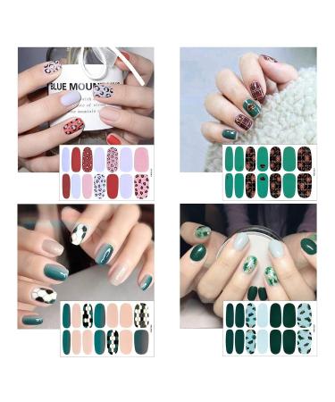 Kalolary 20 Sheet Self-Adhesive Leopard Nail Wraps - Colorful DIY Nail Art Stickers with Nail File for Women & Girls - Buy Online on GoSupps.com