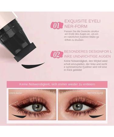  Generisch Eyeliner Stamp Pen eyeliner stamp eye stencil | Waterproof and durable double-ended pencil for easy makeup women's cosmetics eyebrow shaping - Buy Online on GoSupps.com
