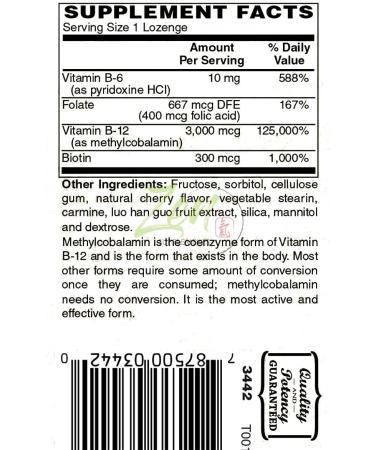 Best Metholated b12 Vitamin & B12 with Folic Acid Supplement - with Vitamins B-6 Folic Acid Biotin - Support Cardiovascular Health Healthy Immune System Brain & Nerve Function - 100 Lozenge - Buy Online on GoSupps.com