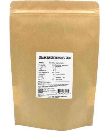 Sun Dried Apricots - Certified by Soil Association - Delicious Nutritious Convenient - All Natural No Added Sugar Non-GMO Unsulphured - Digestive - Thames Organic 500g - Buy Online on GoSupps.com