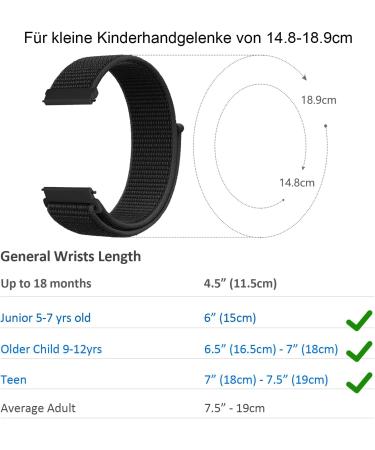 Buy NewJourney 2Pack Compatible Anio 5 Bracelet Replacement | 20mm Kids SmartWatch Bands Blue & Black - International Shipping Available - Buy Online on GoSupps.com