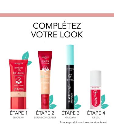 Bourjois Healthy Mix 01 Ivoire BB Cr me Fond de teint en cr me Couvrance et hydratation toute la journ e Vitamines C E et B5 Formule clean et vegan 30 ml 01 Ivory - Buy Online on GoSupps.com
