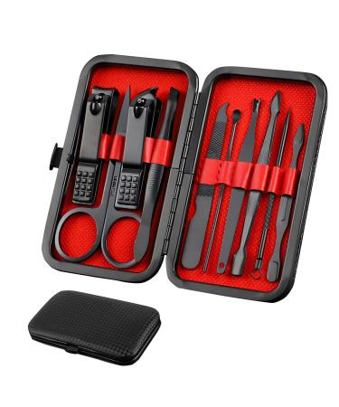 Manicure Kit Nail Clippers for Men Nail Kit with Fingernail Clippers and Toenail Clippers and Nail File Manicure Set 10 Pieces for Women Manicure Tool Nail Cutters