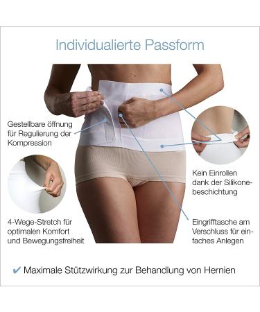 Corsinel Stoma Belt with Reinforcement Plate | Hernia & Stoma Support | Seamless Stretch Material | 3xL Size - Best Comfort & Stability - Buy Online on GoSupps.com