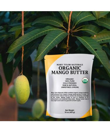 Mary Tylor Naturals Pure Mango Butter 2 lb - Cold Pressed, Unrefined & Raw for Skin and Hair Moisturizing - Buy Online on GoSupps.com