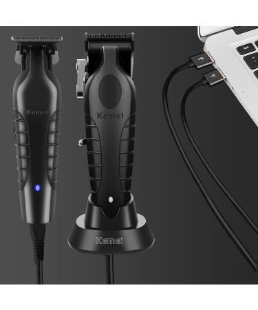 KEMEI Hair Clippers for Men | Professional Cordless Trimmer Set with LED Display & 11 Guide Combs - Precision Grooming - Buy Online on GoSupps.com