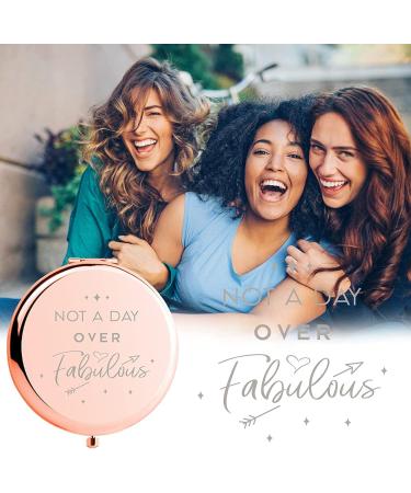 Rose Gold Compact Mirror - Personalized Birthday Gifts for Mom, Daughter, Sister, Grandma, Wife - Unique Gifts for Women - Buy Online on GoSupps.com
