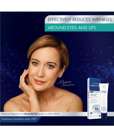 GEROVITAL H3 Classic Eyes and Lips Contour Cream with Hyaluronic Acid - Anti-Aging Skincare - Buy Online on GoSupps.com