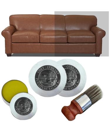 Wise Owl Furniture Salve is An All-Natural Formula Made for Leather Surfaces. It Provides Long-Lasting Hydration to Prevent Dryness and Cracking. This Salve is Suitable for Various Surfaces. ( Color : 2 Pcs