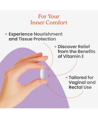 NewLife Naturals Vitamin E Suppositories 38IU - Natural Menopause Support for Vaginal Dryness & Irritation - Estrogen Free Feminine Care - 48 Inserts - Buy Online on GoSupps.com