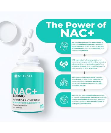 MAXIMUM POTENCY 600mg NAC Capsules (N-Acetyl-L-Cysteine) Supplement Powerful Antioxidant Glutathione Support Liver Support Vegan Gluten Free. 90 Easy to Swallow Capsules. 90 count (Pack of 1) - Buy Online on GoSupps.com