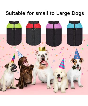 Warm Waterproof Dog Coat for Small to Large Dogs | Pink Winter Jacket with D-Ring & Windproof Design - Buy Online on GoSupps.com