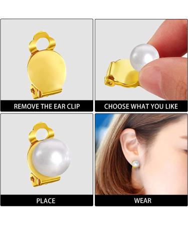 60 Piece Round Flat Back Clip-On Earring Findings in 3 Colors with Pads for DIY Jewelry Making - Buy Online on GoSupps.com