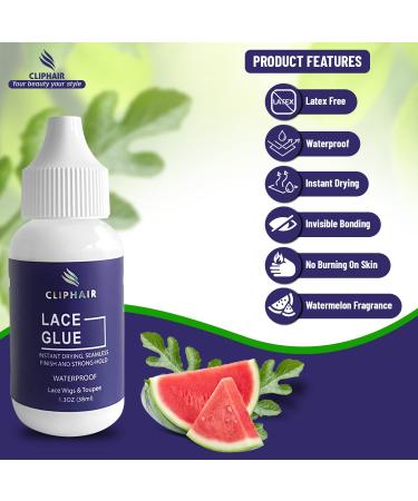 Cliphair Lace Glue | Strong Hold Wig Adhesive | Waterproof & Oil-Resistant | 1.3 Oz - Buy Online on GoSupps.com
