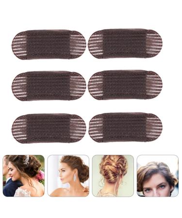 Lurrose Volume Bump Hair Piece - Invisible Fluffy Hair Clip for Men and Women - 6 Pcs Coffee Hair Volumizing Clips - Salon Quality Styling and Barber Hair Grips - Buy Online on GoSupps.com