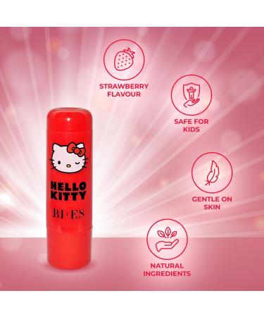 Hello Kitty Strawberry Flavour Lip Balm Natural and Vegan Lip Balm for Kids - Buy Online on GoSupps.com