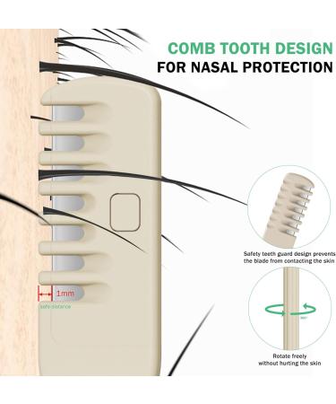 BEZOX Manual Nose Hair Trimmer (Pack of 3) - Rotating Nasal Hair Razor Cutter with Ear Picker for Women and Men - Portable Nostril Hair Remover Tools Yellow+3pcs - Buy Online on GoSupps.com