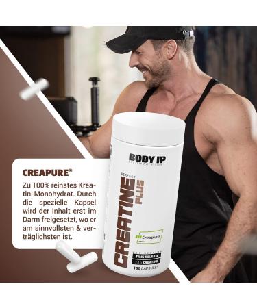 Body IP Perfect Creatine Plus - Pure Creapure Creatine Monohydrate for Muscle Building & Performance | 180 Vegan Capsules | Made in Germany - Buy Online on GoSupps.com