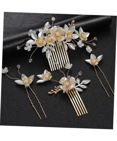 Ipetboom 2 Sets Hair Accessories Rhinestone Wedding Hair Wedding Decorations for Ceremony Flowers Decoration Bridal Tiara Rhinestone Decor Zinc Alloy Delicate Women's Flower Head - Buy Online on GoSupps.com