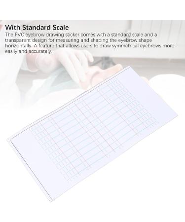 Sonew Clear Eyebrow Ruler Sticker Symmetrical Design Tool Disposable and Convenient for All Face Shapes and Sizes 132 Stickers in Total - Buy Online on GoSupps.com