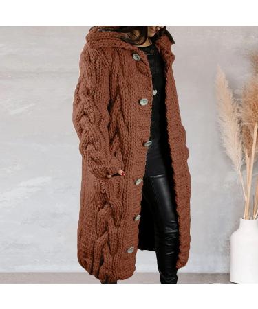 Women's Elegant Warm Long Winter Jacket - Down Lined Fleece Coat - Light Quilted & Traditional Design - Size 52 Brown - Buy Online on GoSupps.com