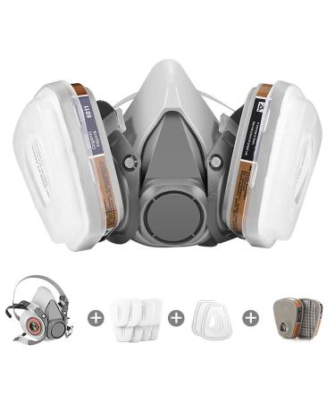 Active Carbon Gases Chemicals Respirator - for Vapors Paint Dust Formaldehyde Sanding Polishing Spraying Machine Polishing and other Work