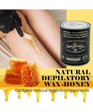 Sharonelle Soft Wax All Purpose Hair Removal Natural Depilatory Canned Wax for Sensitive Skin Canada-Made Melting Wax in Black color Canned Package (1PC Honey) 500 ml (Pack of 1) Honey - Buy Online on GoSupps.com