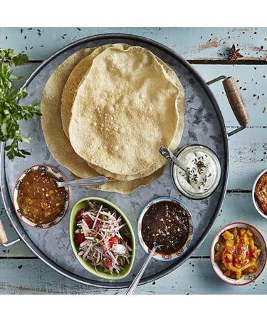  TRS TRS Madras Natural Papadum | Easy to Cook | Perfect Side Dish | Long Shelf Life | 200g Bag - Buy Online on GoSupps.com