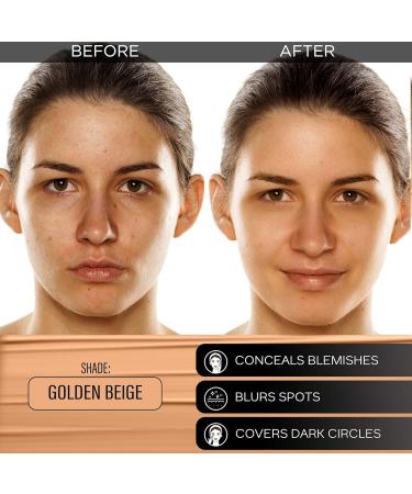 FA..CES/ CANADA All Day Hydra Matte Foundation|3-In-1 Foundation + Moisturizer Cream+Spf 30|24 Hr Aloe Hydration&Vitamin C|10Hr Long Wear|Medium To High Buildable Coverage|Golden Beige 032|25Ml Pack Of 1 - Buy Online on GoSupps.com