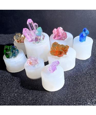 Lybile Crystal Resin Mold Set - 8 Piece Crystal Cluster Silicone Molds for DIY Craft and Cake Decoration - Buy Online on GoSupps.com