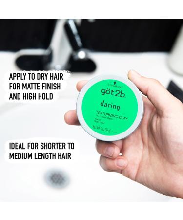 Schwarzkopf Got 2B Daring Texturizing Clay 2oz - Best Hair Styling Product for All Hair Types | International Shipping Available - Buy Online on GoSupps.com