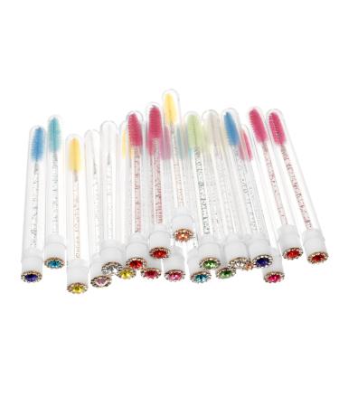 Ipetboom 20sets Mascara Wand Tube Felt Pencil Case Mini Makeup Applicator Artificial Fiber Travel Filling