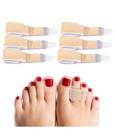 6 PCS Hammer Toe Straighteners Hammer Toe Separators Splint Toe Bandage Hammer Toe Corrector Toe Cushioned Bandages warp for Correcting Hammer Toes Broken Toes Crooked Toes & Overlapping Toes