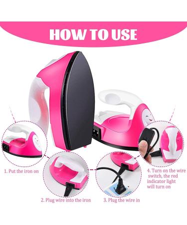 ACHENYUANYUAN Mini Heat Press Machine - Portable Iron for DIY T-Shirts, Shoes, Bags, Hats - Red - Buy Online on GoSupps.com