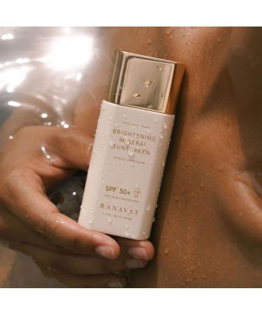 RANAVAT Brightening Mineral Face Sunscreen - Broad-Spectrum SPF 50 Mineral Sunscreen with Zero White Cast - Boosts Radiance & Helps Protect Against Signs of Aging - Safe for Sensitive Skin (50 ml) - Buy Online on GoSupps.com